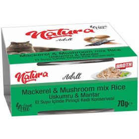 Natura Et Suyunda Mantarlı ve Uskumrulu 70 gr Yetişkin Kedi Konservesi