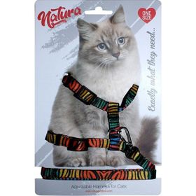 Natura Gökkuşağı Zebra Yetişkin Kedi Bel Tasması