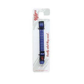 Natura Mavi 20-30 cm Yetişkin Köpekler İçin Kemik Desenli Boyun Tasması