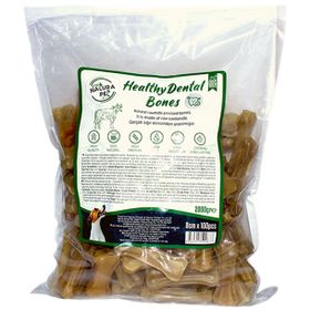 Natura Pet 100x2000 gr Healty Dental Bones Natural Pres Köpek Kemiği