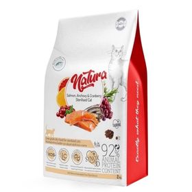 Natura Premium Somonlu Yaban Mersinli Düşük Tahıllı Kısırlaştırılmış 2 kg Yetişkin Kedi Maması