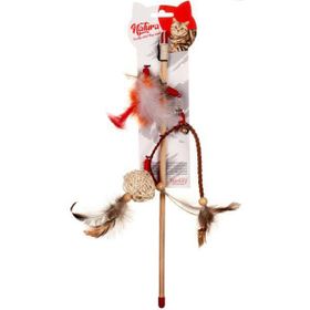 Natura PTC-038 40 cm Üç Uçlu Doğal Kedi Olta Oyuncağı