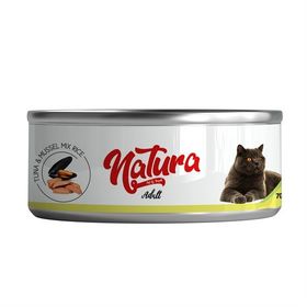 Natura Ton Balığı Midye Jöle İçinde Pirinçli 70 gr Kedi Konservesi