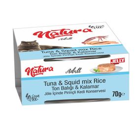 Natura Ton Balıklı Kalamarlı 70 gr 6 Adet Yetişkin Kedi Konservesi