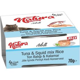 Natura Ton Balıklı Kalamarlı 70 gr Yetişkin Kedi Konservesi