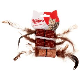 Natura Tüylü Kedi Diş Kaşıma Üçlü Kedi Oyuncağı