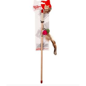 Natura Üçlü Mini Toplu Kedi Olta Oyuncağı