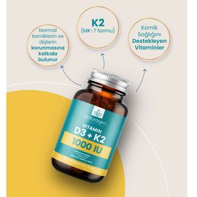 Naturagen Vitamin D3 K2 60 Kapsül