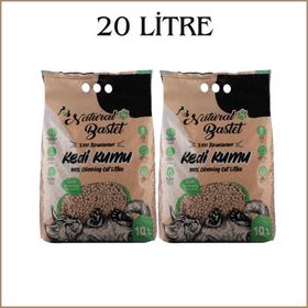 Natural 20 lt Bastet Topaklanan Premium Doğal Kedi Kumu