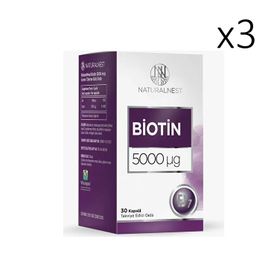NaturalNest Biotin 5000 mcg İçeren 30 Kapsül