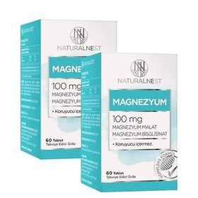 NaturalNest Magnezyum 100 mg 2x60 Tablet