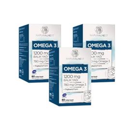 NaturalNest Omega 3 1200 mg 3x60 Kapsül Balık Yağı