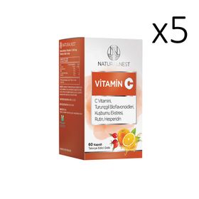 NaturalNest Vitamin C 5x60 Kapsül