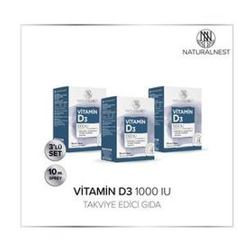 NaturalNest Vitamin D3 1000 IU 3x10 ml Sprey