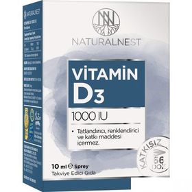 NaturalNest Vitamin D3 1000 IU İçeren 10 ml Sprey