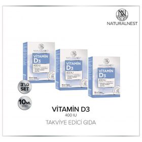 NaturalNest Vitamin D3 400 IU 3x10 ml Sprey