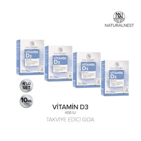 NaturalNest Vitamin D3 400 IU 4x10 ml Sprey
