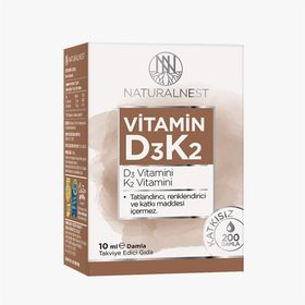 NaturalNest Vitamin D3 K2 İçeren 10 ml Damla
