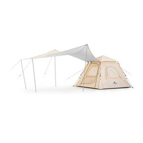 Naturehike Ango UPF 50+ Gölgelikli Otomatik Kurulum Gümüş 3 Kişilik Kamp Çadırı