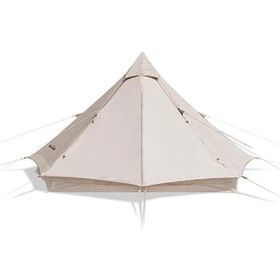 Naturehike Brighten 6.4 Lüks Piramit 4 Kişilik Pamuk Krem Glamping Çadırı