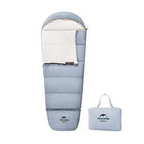 Naturehike C180 Ultralight -8 Derece Pamuklu Sağ Mavi Çocuk Uyku Tulumu