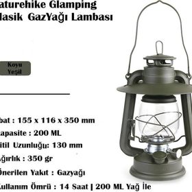 Naturehike Glamping Klasik Koyu Yeşil GazYağı Lambası
