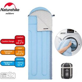 Naturehike L250 Zarf Tarzı Kapüşonlu -10 Derece Sağ Gri Uyku Tulumu