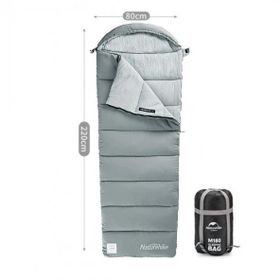 Naturehike M180 Pongee Pamuklu -8 Derece Sol Gri Uyku Tulumu