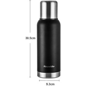 Naturehike Q-9H 1000 ML Paslanmaz Çelik Vakumlu Siyah Termos