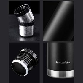Naturehike Q-9H 750 ML Paslanmaz Çelik Vakumlu Siyah Termos