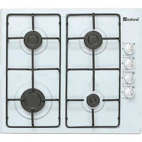 Naturel Omega S 6400 EB 4 Gözlü Gazlı Emaye Yüzeyli Set Üstü Ocak Beyaz