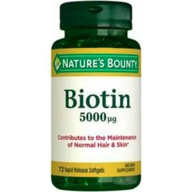 Nature's Bounty Biotin 5000 mcg 72 Kapsül