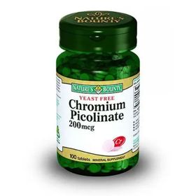 Nature's Bounty Chromium Picolinate 200 mcg İçeren 100 Tablet