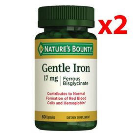 Nature's Bounty Gentle Iron 17 mg 2x60 Kapsül