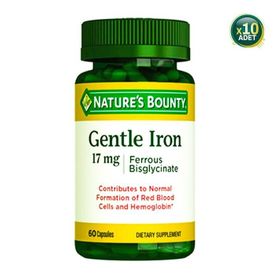 Nature's Bounty Gentle Iron 17 mg 60 Kapsül
