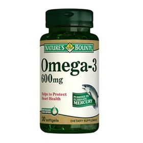 Nature's Bounty Omega 3 600 mg 30 Softgels Fish Oil