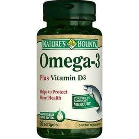 Nature's Bounty Omega-3 Plus Vitamin D3 60 Kapsül Balık Yağı