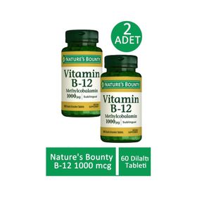 Nature's Bounty Vitamin B12 1000 mcg 60 Dilaltı Tablet