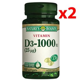 Nature's Bounty Vitamin D3 1000 IU 2x100 Kapsül