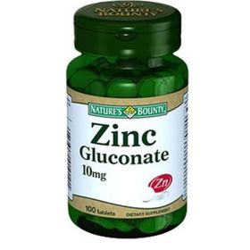 Nature's Bounty Zinc Gluconate 10 mg 100 Tablet