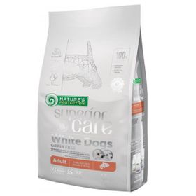 Natures Protection Beyaz Tüylü Mini ve Küçük Irk Köpekler İçin Somonlu 1,5 kg Tahılsız Köpek Maması