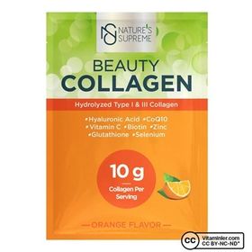 Nature's Supreme Beauty Collagen Hydrolyzed Tip I-III Kolajen Portakal Aromalı 10 gr 1 Saşe