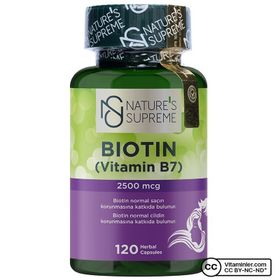 Nature's Supreme Biotin 2500 mcg 120 Kapsül