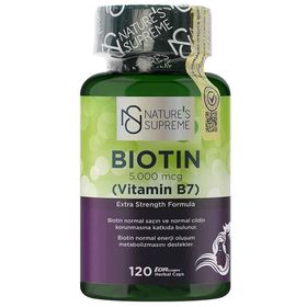 Nature's Supreme Biotin 5000 mcg 120 Kapsül