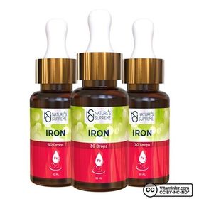 Nature's Supreme Iron Vişne Aromalı 3x30 ml Damla