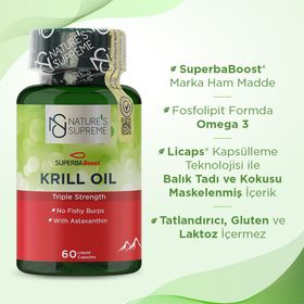 Nature's Supreme Krill Oil 30 Kapsül Balık Yağı