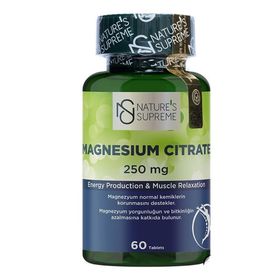 Nature's Supreme Magnesium Citrate 250 mg İçeren 60 Tablet