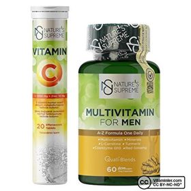 Nature's Supreme Multivitamin for Men 60 Kapsül + Vitamin C Zinc 20 Efervesan Tablet