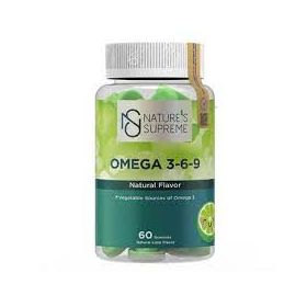 Nature's Supreme Omega 3-6-9 Gummy Yeşil Limon 60'lı Takviye Edici Gıda