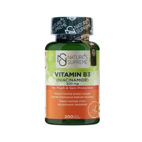 Nature's Supreme Vitamin B3 500 mg 200 Kapsül